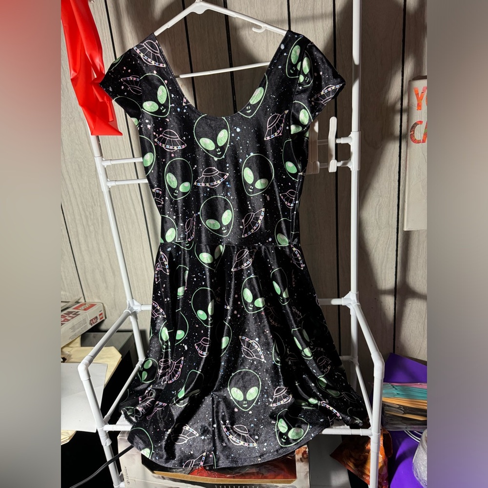 BLACKMILK TAKE ME TO YOUR DEALER VELVET CAP SLEEVE SKATER DRESS